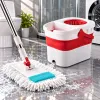 The multi-functional rotating mop bucket with red and white color scheme is a household floor cleaning wonder and an easy cleaning and mopping tool Specification image